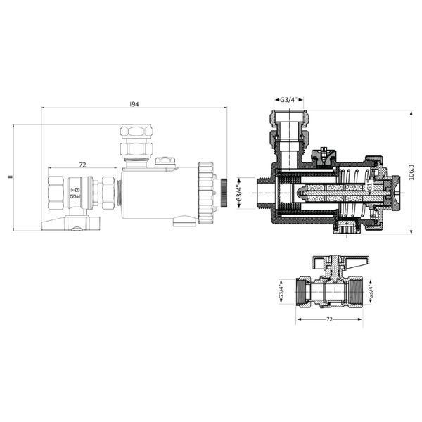 Фільтр-дешламатор Thermo Alliance Forte 3/4", кутовий (магнітний шламоуловлювач) TAF420G20 SD00054562 фото