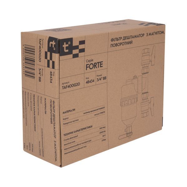 Фільтр-дешламатор Thermo Alliance Forte 3/4", поворотний (магнітний шламоуловлювач) TAF400G20 SD00054558 фото