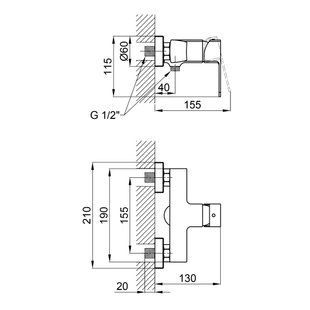 Змішувач для душу Qtap Lipno QTLIPNO4023101CB Black Matt SD00042260 фото