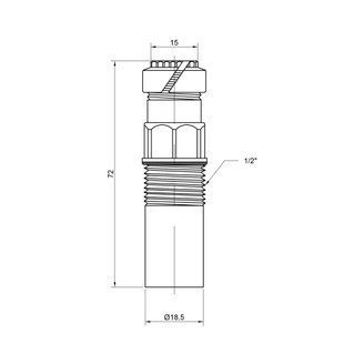 Штуцер Icma 1/2" для виносного датчика термостатичної головки №189 SD00011127 фото