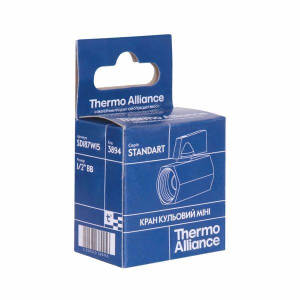 Кран кульовий Thermo Alliance Standart "Mini" 1/2" ВР SD187W15 SD00006180 фото