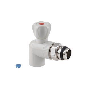 Кран кульовий радіаторний PPR Thermo Alliance 25х3/4" кутовий SD00029241 фото